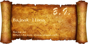 Bajnok Ilona névjegykártya
